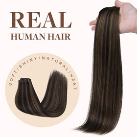 GOO GOO Clip in Hair Extensions being applied for styling