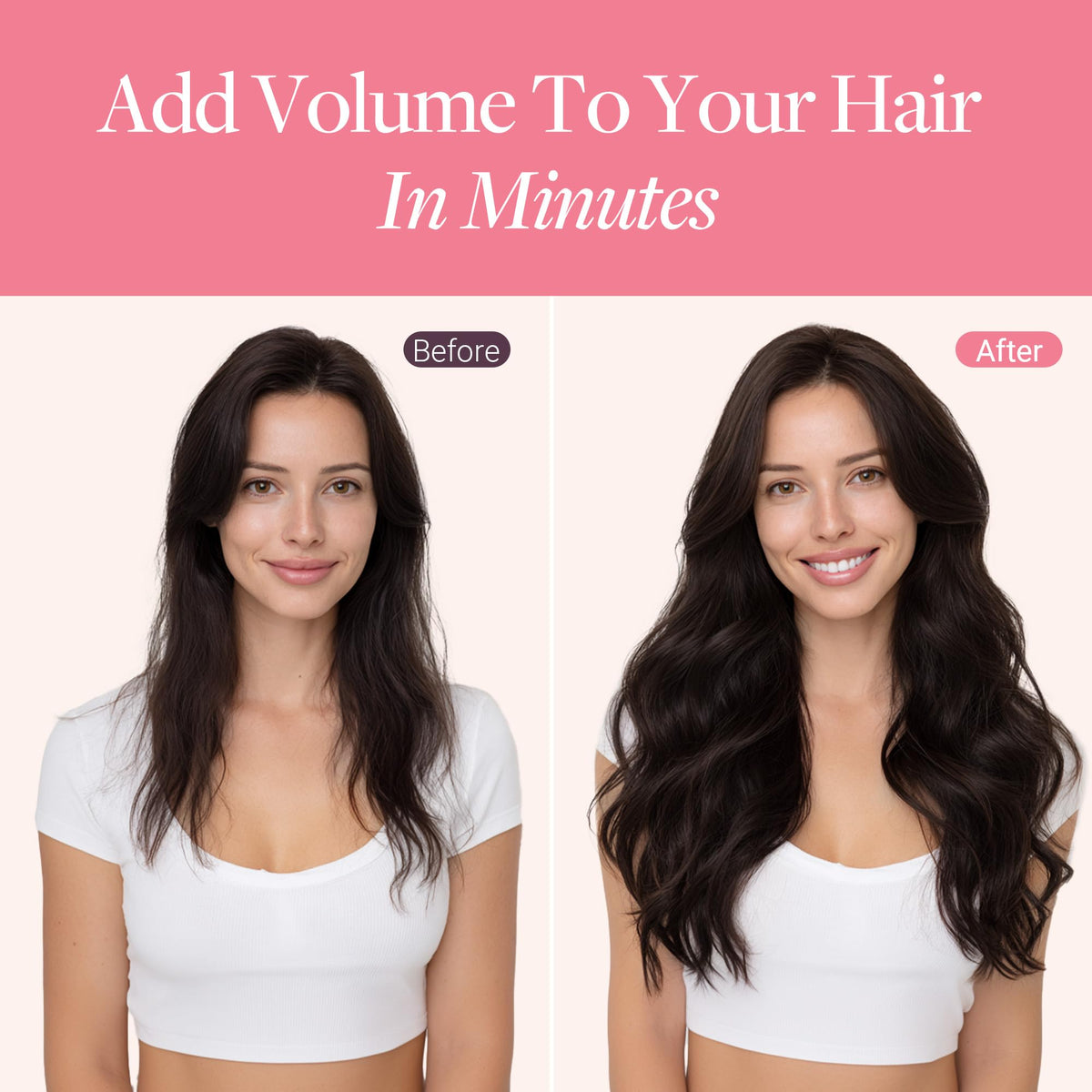 GOO GOO Clip in Hair Extensions Cherry Cola colour comparison