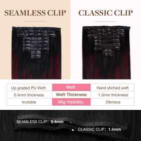 GOO GOO Clip in Hair Extensions Cherry Cola in packaging