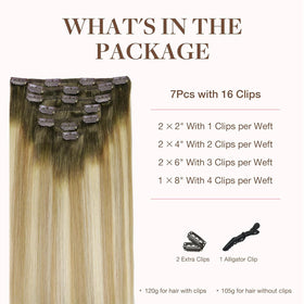 GOO GOO Clip in Hair Extensions close-up of clips