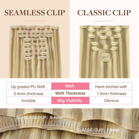GOO GOO Clip in Hair Extensions close-up of clips