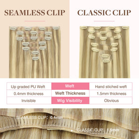 GOO GOO Clip in Hair Extensions close-up of clips