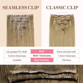 GOO GOO Clip in Hair Extensions close-up of clips