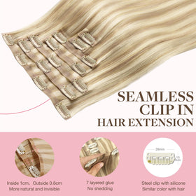 GOO GOO Clip in Hair Extensions close-up of clips