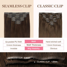 GOO GOO Clip in Hair Extensions close-up of clips