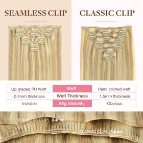 GOO GOO Clip in Hair Extensions close-up of clips