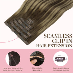GOO GOO Clip in Hair Extensions close-up of clips