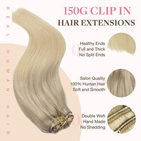 GOO GOO Clip in Hair Extensions close-up of clips
