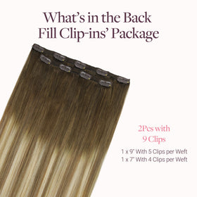 GOO GOO Clip in Hair Extensions close-up of silicone backed clips