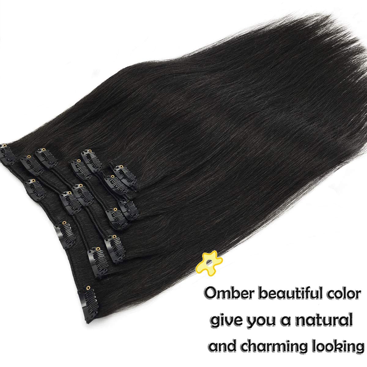 GOO GOO Clip in Hair Extensions colour options display