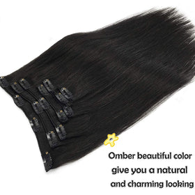 GOO GOO Clip in Hair Extensions colour options display
