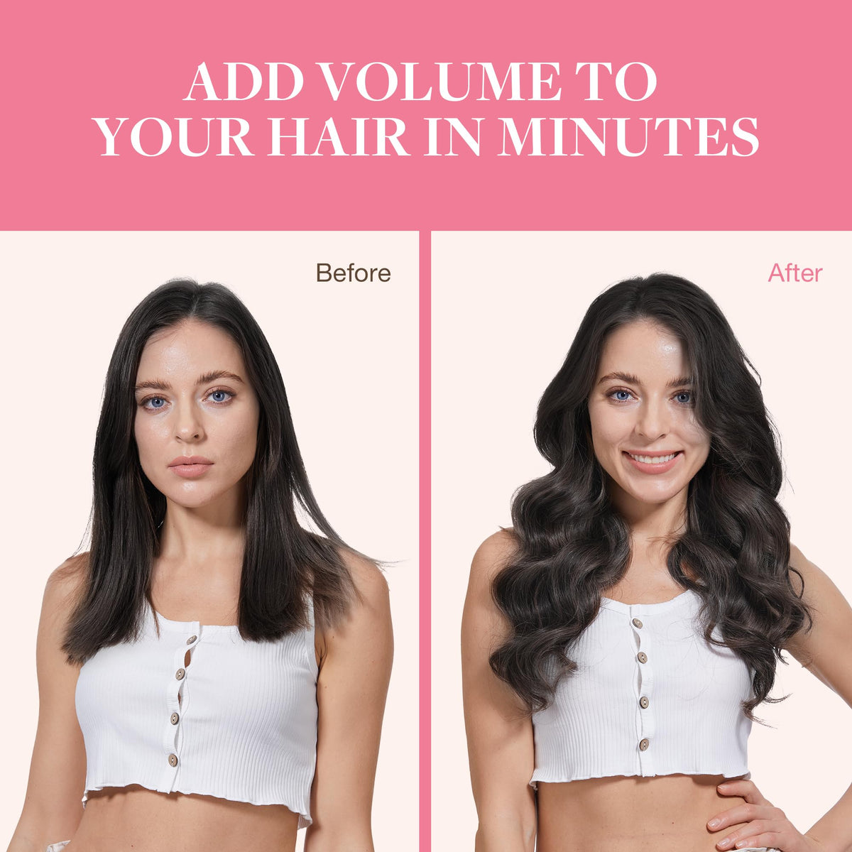 GOO GOO Clip in Hair Extensions Dark Brown with highlights