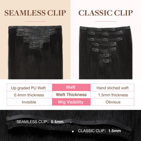 GOO GOO Clip in Hair Extensions displayed in a stylish setting