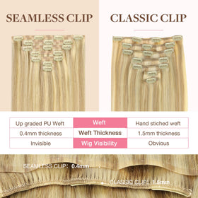 GOO GOO Clip-in Hair Extensions displayed in a stylish setting