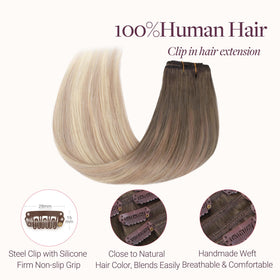 GOO GOO Clip in Hair Extensions displayed in packaging