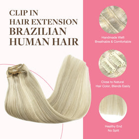 GOO GOO Clip in Hair Extensions displayed in packaging