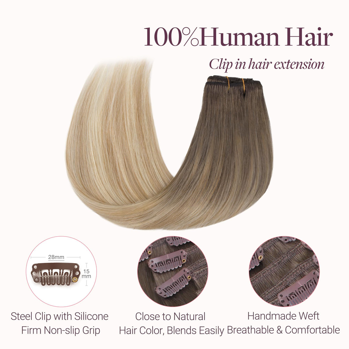 GOO GOO Clip in Hair Extensions displayed in packaging