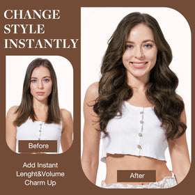 GOO GOO Clip in Hair Extensions displayed on a mannequin