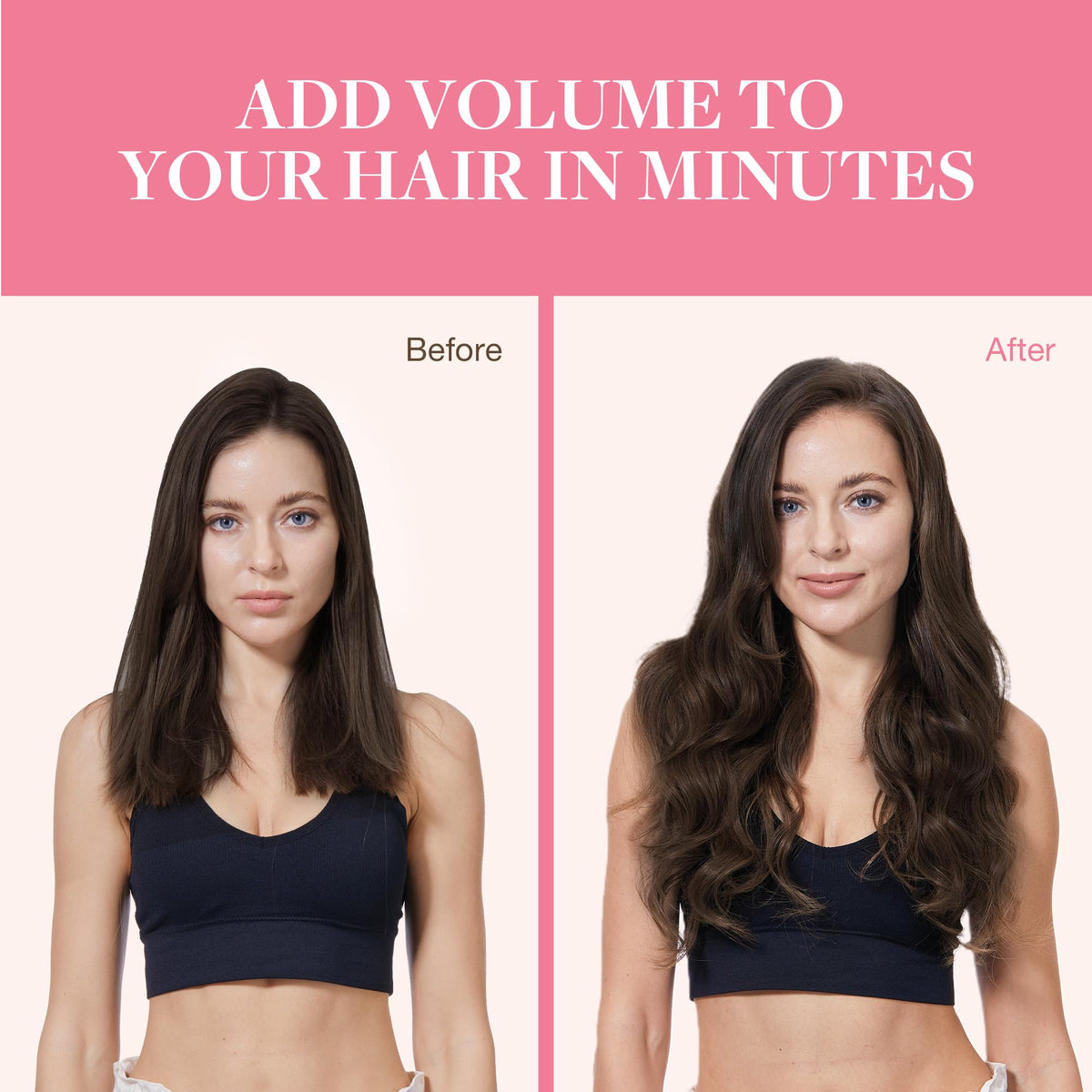 GOO GOO Clip in Hair Extensions displayed on a model