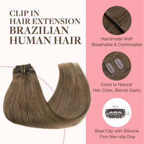 GOO GOO Clip in Hair Extensions displayed with clips visible
