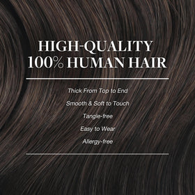 GOO GOO Clip in Hair Extensions displayed with hair care products