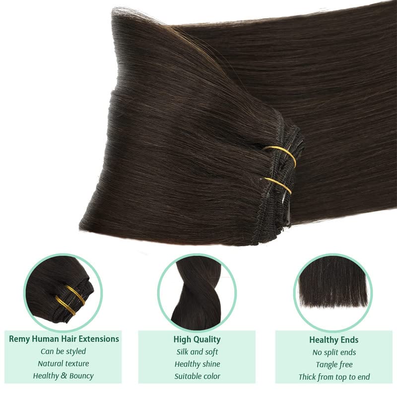 GOO GOO Clip in Hair Extensions displayed with hair care products