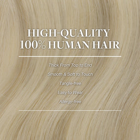 GOO GOO Clip in Hair Extensions displayed with hair styling tools