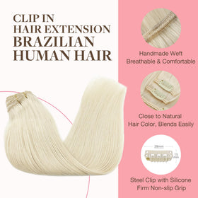 GOO GOO Clip in Hair Extensions displayed with packaging