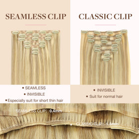 GOO GOO Clip in Hair Extensions displayed with packaging