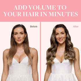 GOO GOO Clip in Hair Extensions displayed with styling tools
