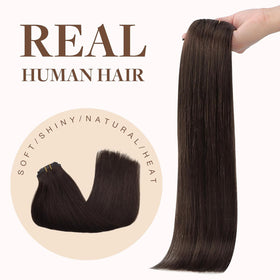 GOO GOO Clip in Hair Extensions displayed with styling tools