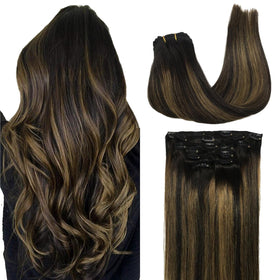 GOO GOO Clip in Hair Extensions front view in natural light