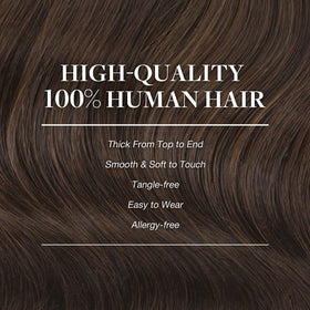 GOO GOO Clip in Hair Extensions in 4A Chocolate Brown packaging