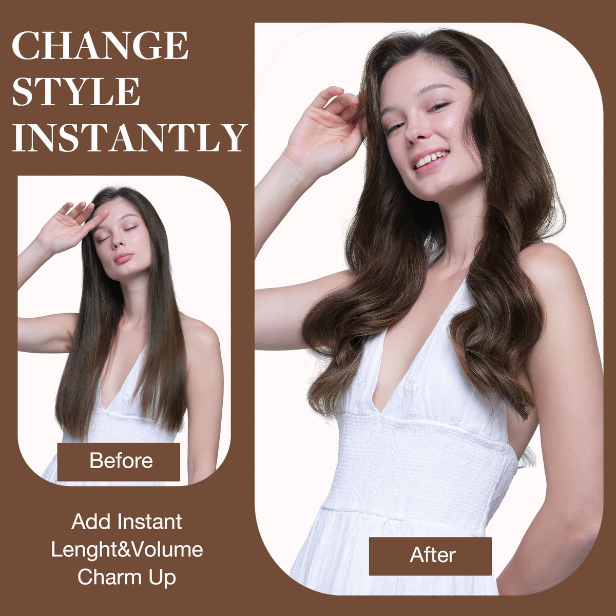 GOO GOO Clip in Hair Extensions in a hair care routine