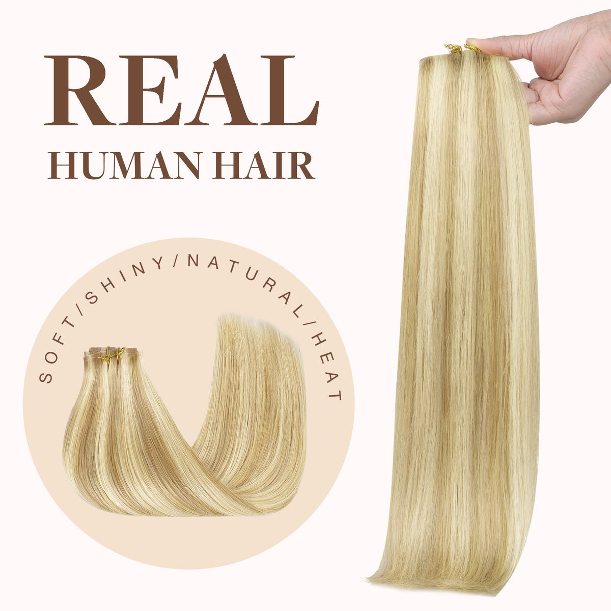 GOO GOO Clip in Hair Extensions in a styling routine