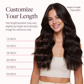 GOO GOO Clip in Hair Extensions in Light Ash Brown colour