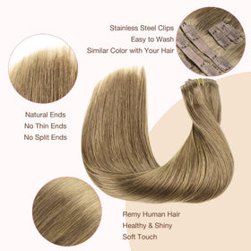 GOO GOO Clip in Hair Extensions in natural light