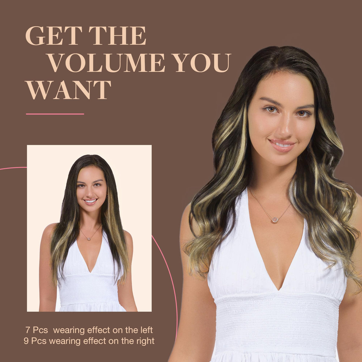 GOO GOO Clip in Hair Extensions in natural light