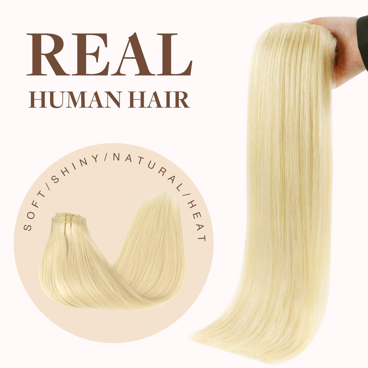 GOO GOO Clip in Hair Extensions in natural light