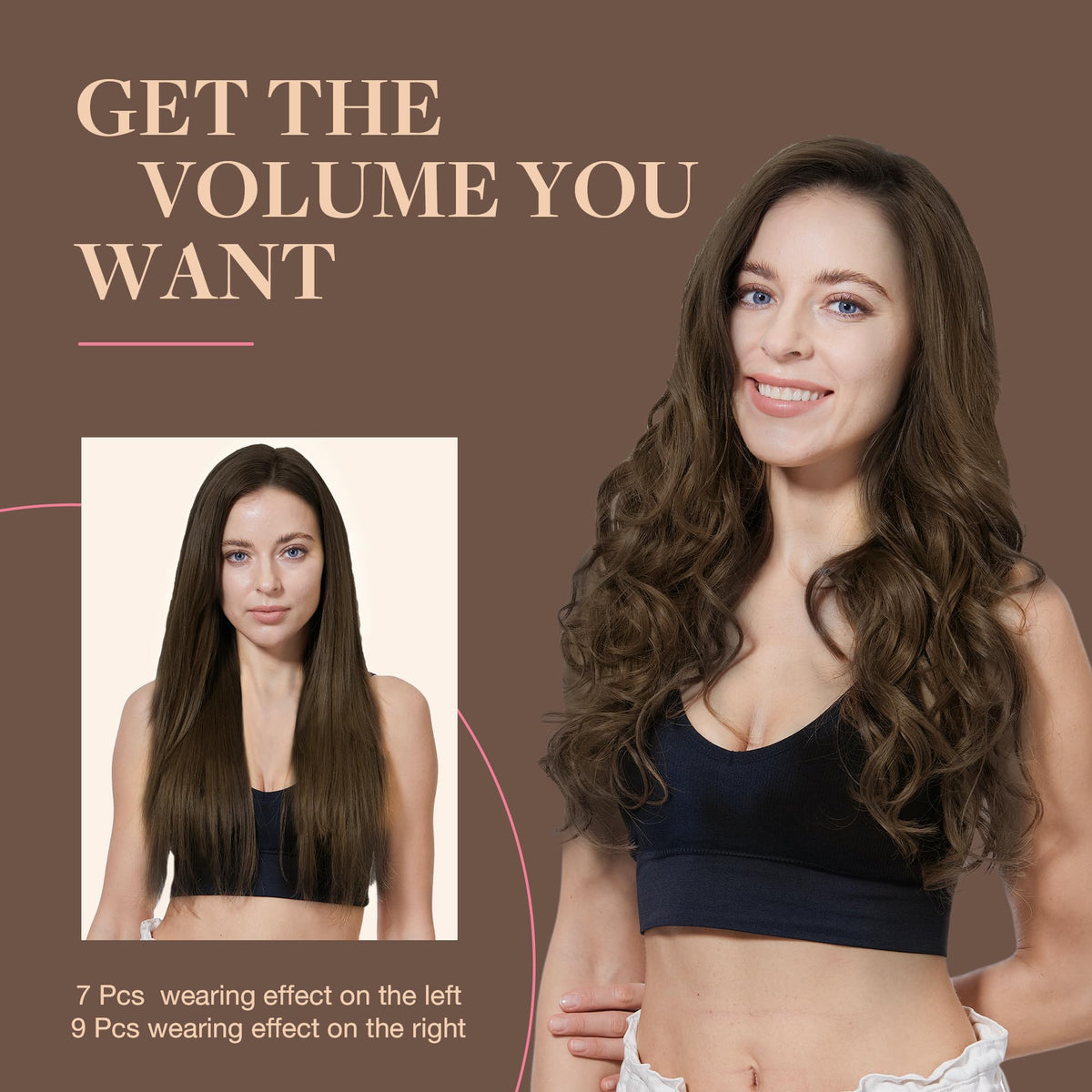 GOO GOO Clip in Hair Extensions in natural light