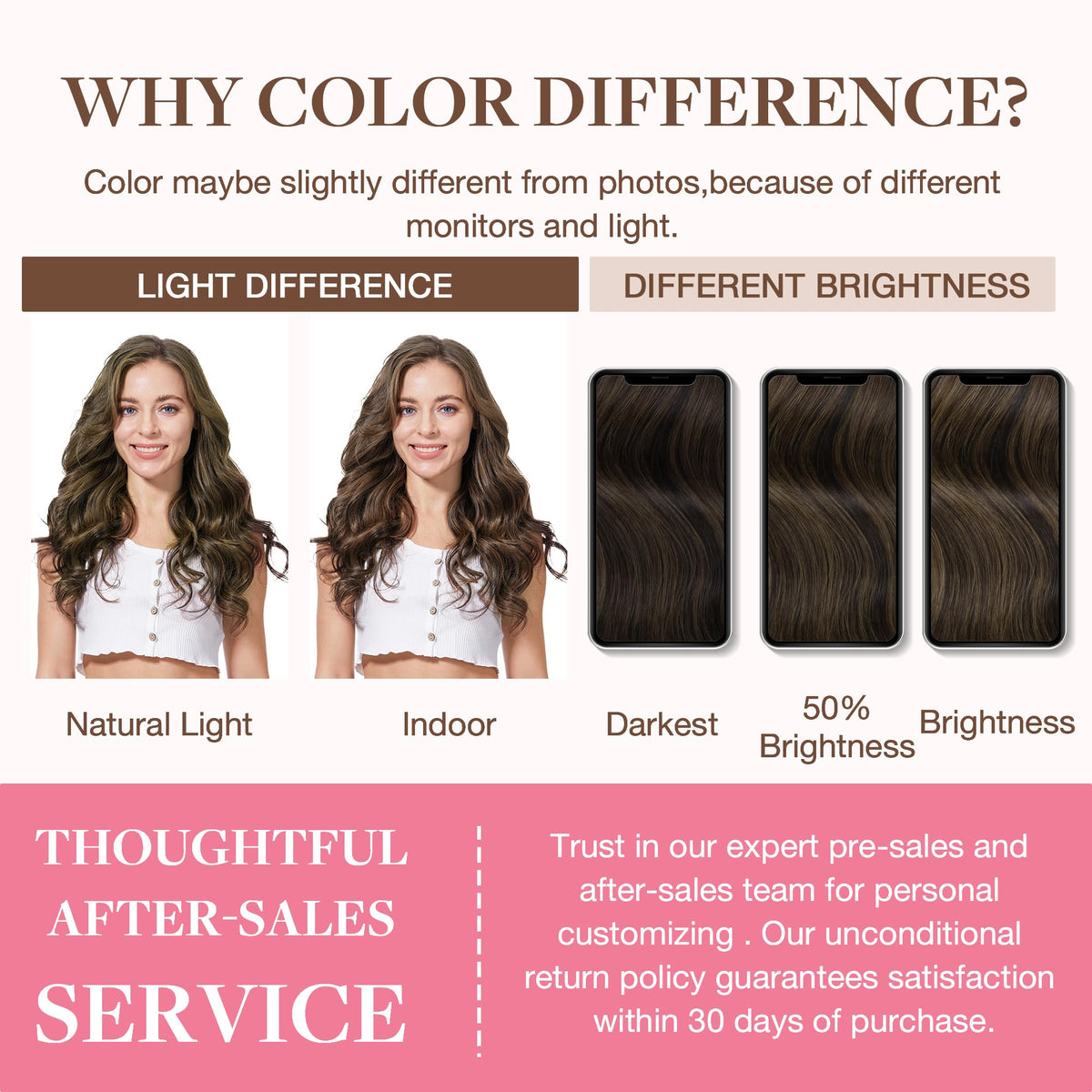 GOO GOO Clip in Hair Extensions in natural light showing colour