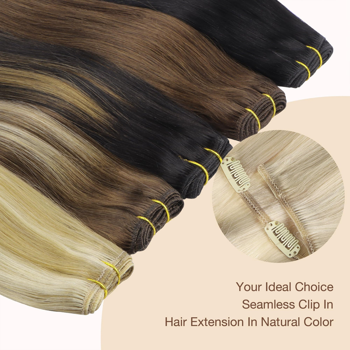 GOO GOO Clip in Hair Extensions in packaging
