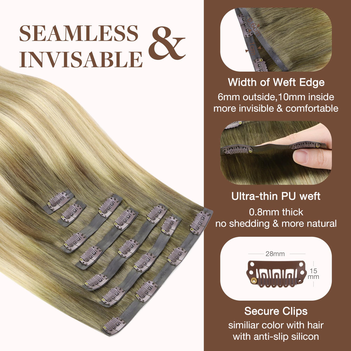 GOO GOO Clip in Hair Extensions in packaging