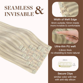 GOO GOO Clip in Hair Extensions in packaging
