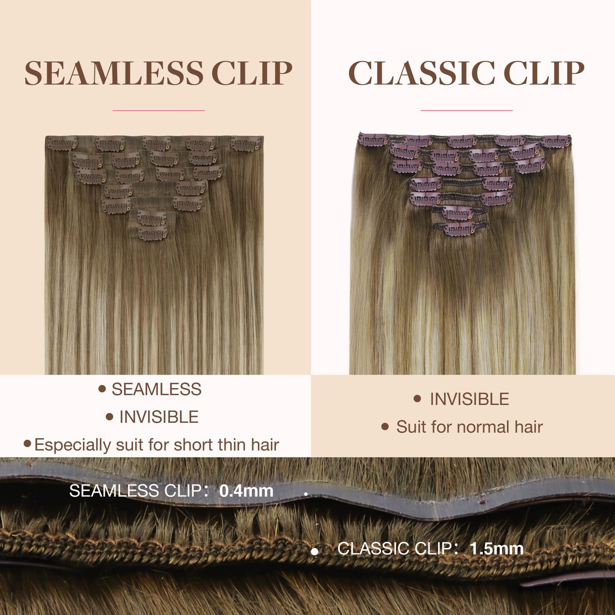 GOO GOO Clip in Hair Extensions in packaging display