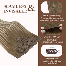 GOO GOO Clip in Hair Extensions in various color shades