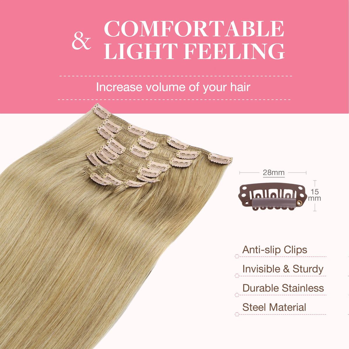 GOO GOO Clip in Hair Extensions in various shades