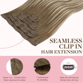 GOO GOO Clip in Hair Extensions in various shades display