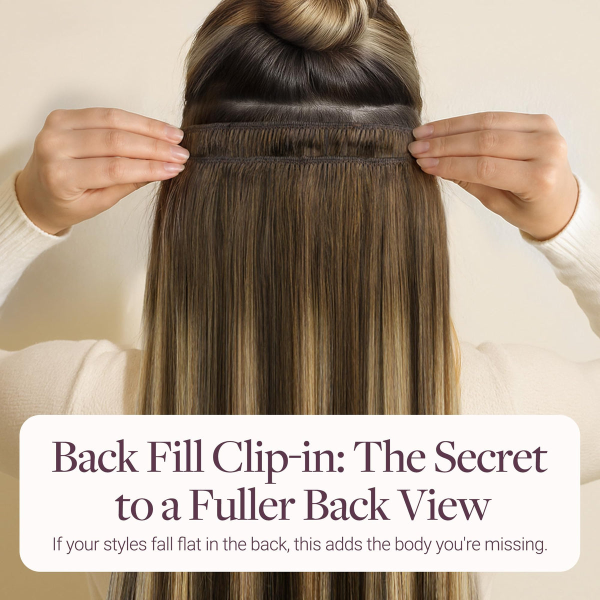 GOO GOO Clip in Hair Extensions laid flat displaying texture