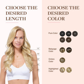 GOO GOO Clip in Hair Extensions laid flat for display